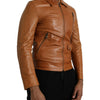 Dolce & Gabbana Brown Lamb Leather Full Zip Blouson Jacket