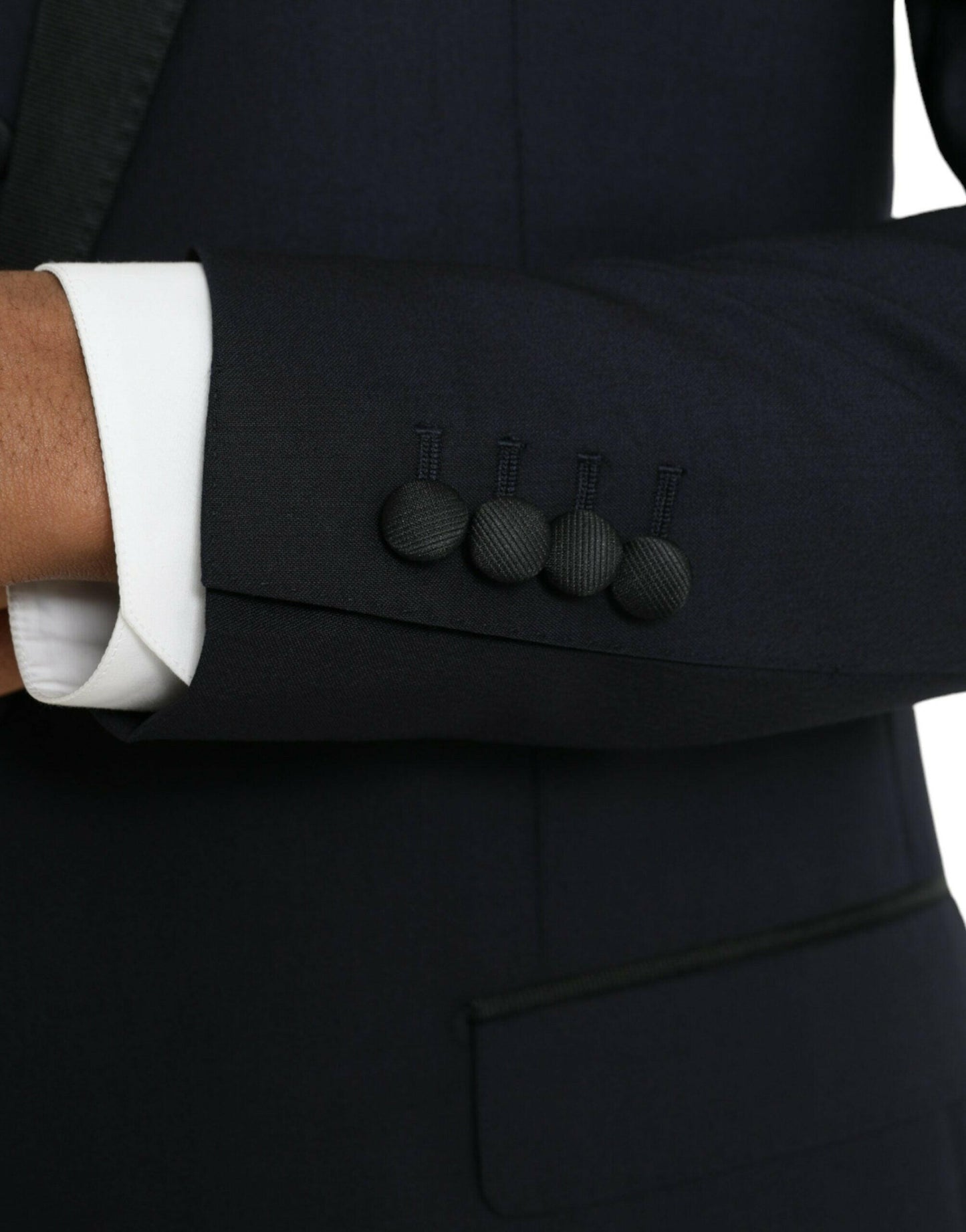 Costume 3 pièces en laine bleu foncé MARTINI de Dolce &amp; Gabbana