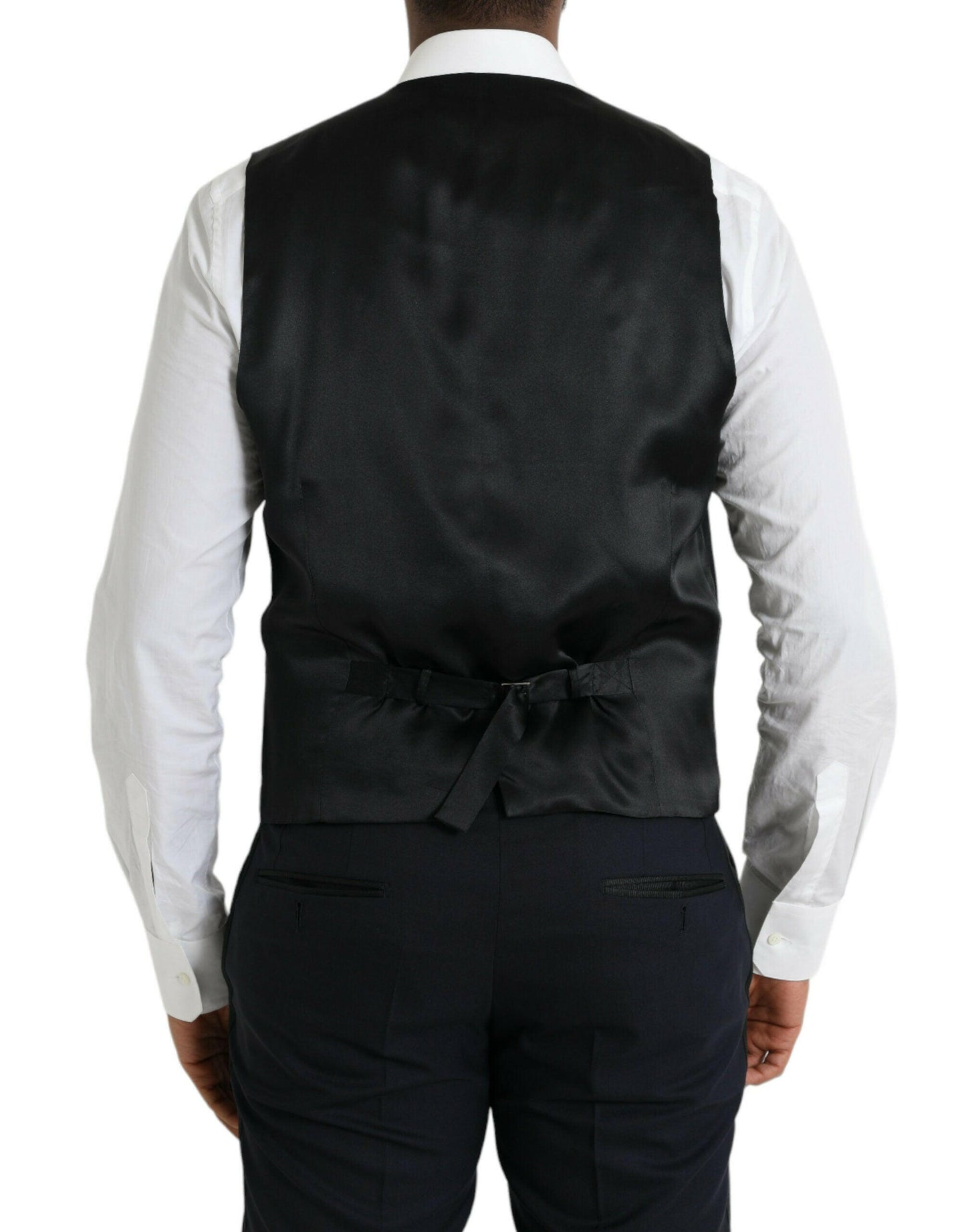 Costume 3 pièces en laine bleu foncé MARTINI de Dolce &amp; Gabbana