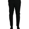 Dolce & Gabbana Black Wool SlimFit Dress Formal Pants
