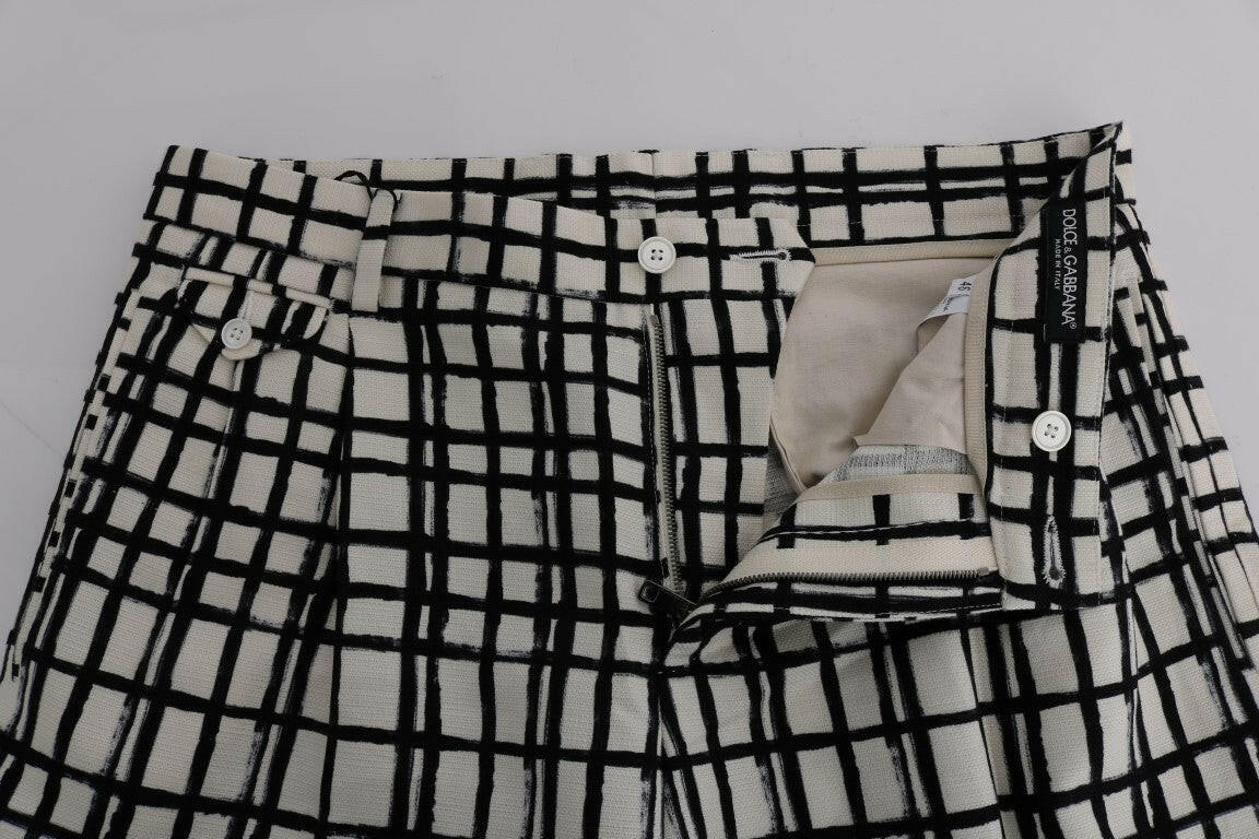 Short élégant en coton et lin à rayures Dolce &amp; Gabbana
