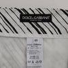 Dolce & Gabbana White Black Striped Casual Shorts