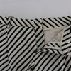 Dolce & Gabbana White Black Striped Hemp Casual Shorts