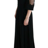Dolce & Gabbana Black Stretch Shift Long Maxi Dress