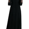 Dolce & Gabbana Black Stretch Shift Long Maxi Dress