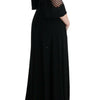 Dolce & Gabbana Black Stretch Shift Long Maxi Dress