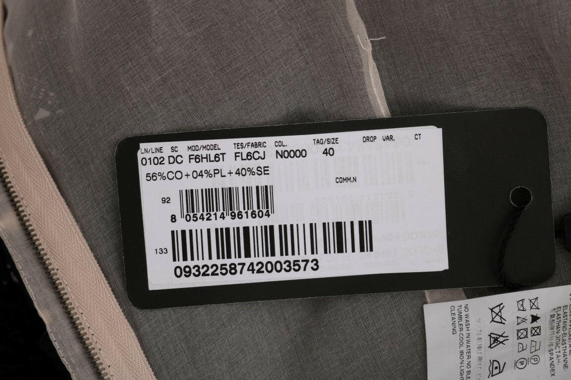 Dolce &amp; Gabbana - Robe longue noire élégante avec appliques florales