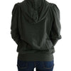 Exte Gray Top Hooded Cotton Zipper Sweater