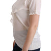 MARGHI LO' White 100% Lana Wool Top Blouse T-shirt
