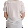 MARGHI LO' White 100% Lana Wool Top Blouse T-shirt