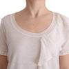 MARGHI LO' White 100% Lana Wool Top Blouse T-shirt