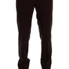 Dolce & Gabbana Purple Wool Stretch Formal Pants