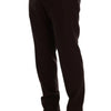 Dolce & Gabbana Purple Wool Stretch Formal Pants