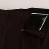 Dolce & Gabbana Purple Wool Stretch Formal Pants