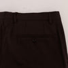 Dolce & Gabbana Purple Wool Stretch Formal Pants