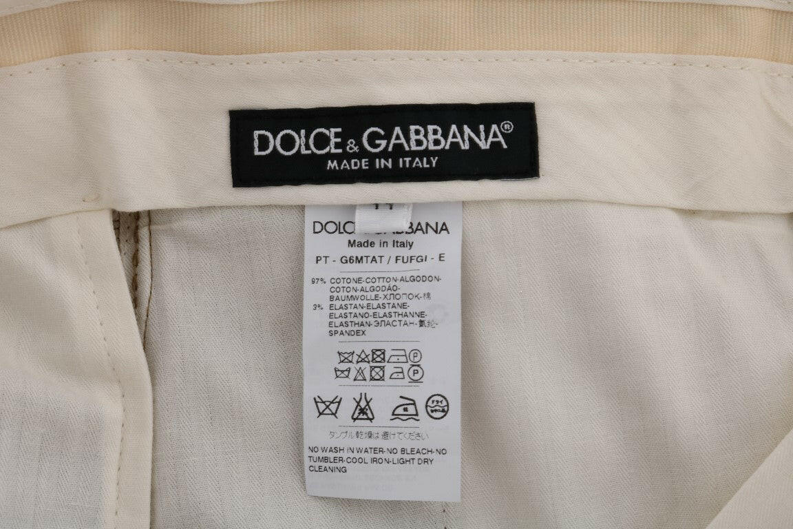 Braune Hose aus Stretch-Baumwolle von Dolce &amp; Gabbana
