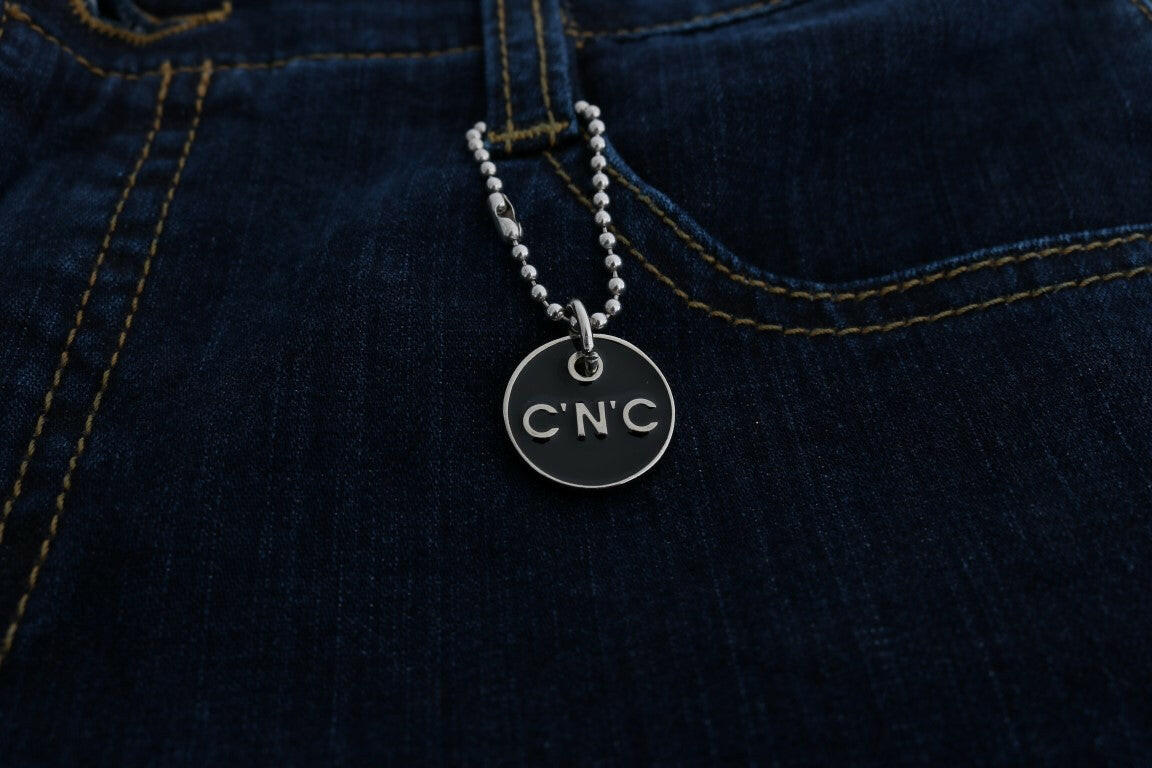 Costume National Blue Cotton Bootcut Flared Jeans