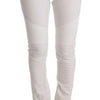 Ermanno Scervino Weiße Slim-Fit-Freizeithose aus Baumwolle