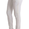 Ermanno Scervino White Cotton Slim Fit Casual Pants