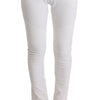Ermanno Scervino White Cotton Slim Fit Casual Pants