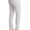 Ermanno Scervino White Cotton Slim Fit Casual Pants