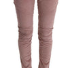 Ermanno Scervino Pink Velvet Cropped Casual Pants