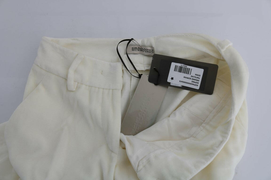 Ermanno Scervino Pantalon Chic Coupe Regular Blanc