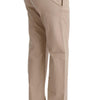 Ermanno Scervino Beige Cotton Wool Regular Fit Pants