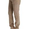 Ermanno Scervino Beige Cotton Velvet Regular Fit Pants