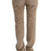 Ermanno Scervino Beige Cotton Velvet Regular Fit Pants