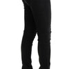 Acht – Schwarze Slim-Fit-Jeans aus Baumwolldenim