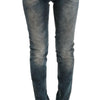 Cavalli Blue Wash Cotton Blend Slim Fit Jeans