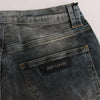 Cavalli Blue Wash Cotton Blend Slim Fit Jeans