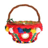 Dolce & Gabbana Multicolor AGNESE Straw Crystal  Pom Pom Bag