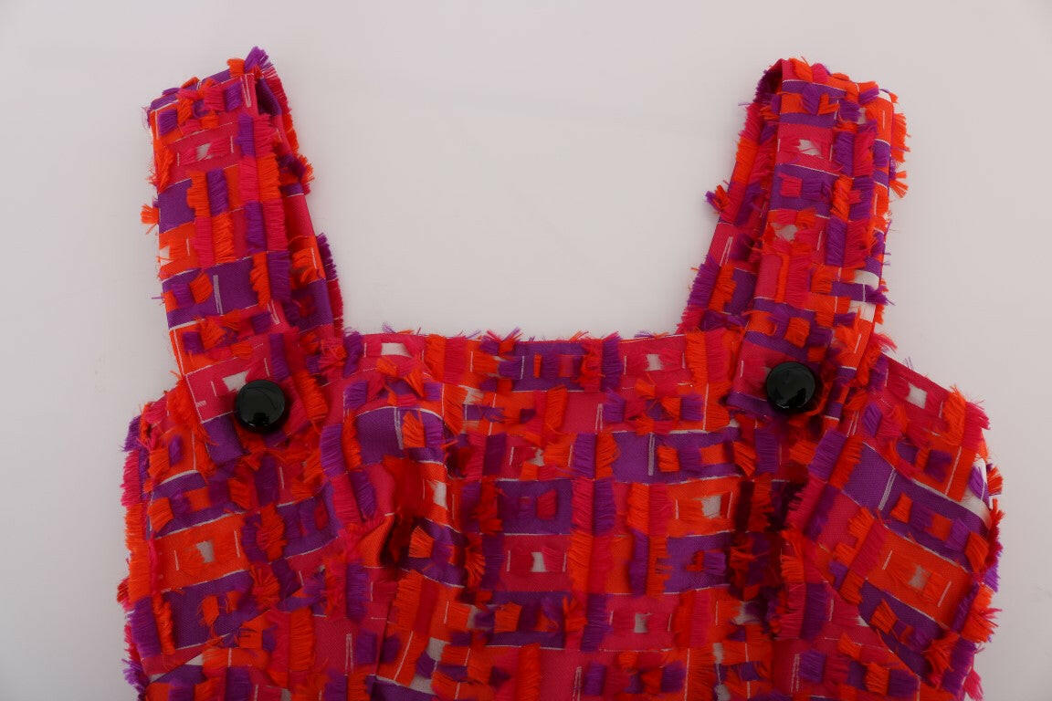 Robe trapèze rose élégante sans manches Dolce &amp; Gabbana