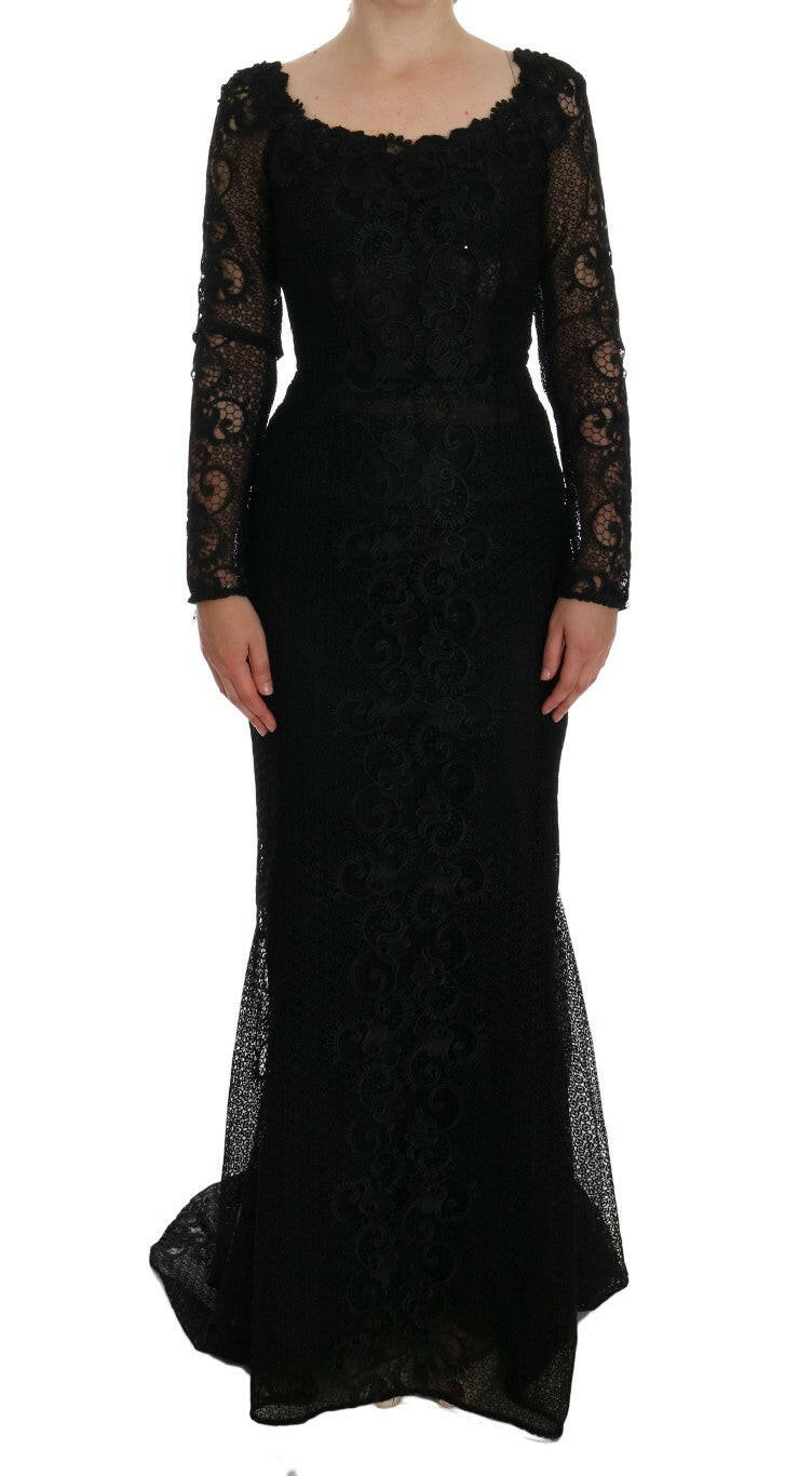 Robe fourreau longue noire élégante Dolce &amp; Gabbana