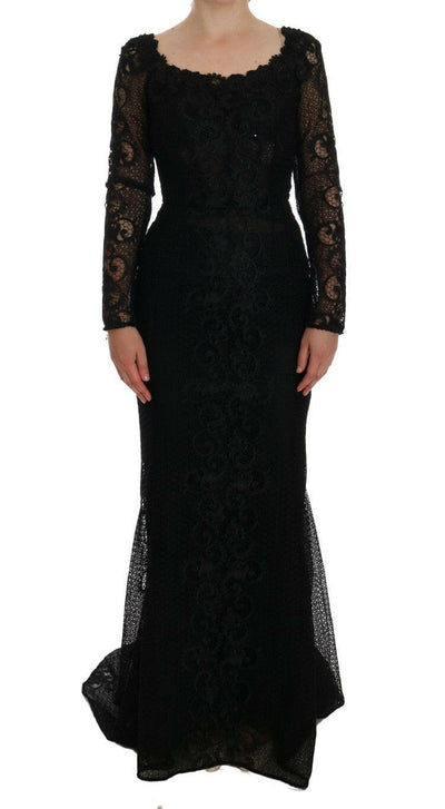 Robe fourreau longue noire élégante Dolce &amp; Gabbana