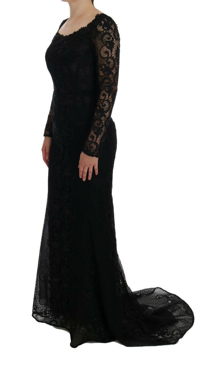 Robe fourreau longue noire élégante Dolce &amp; Gabbana