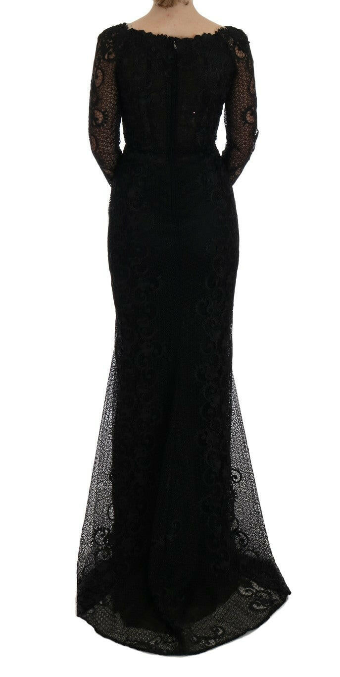 Robe fourreau longue noire élégante Dolce &amp; Gabbana