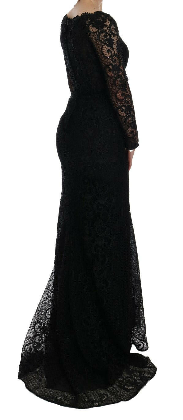 Robe fourreau longue noire élégante Dolce &amp; Gabbana