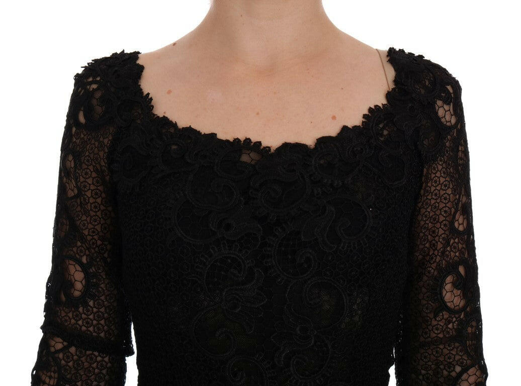 Robe fourreau longue noire élégante Dolce &amp; Gabbana