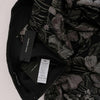 Dolce &amp; Gabbana Schwarz-silberner Brokat-Blumenrock