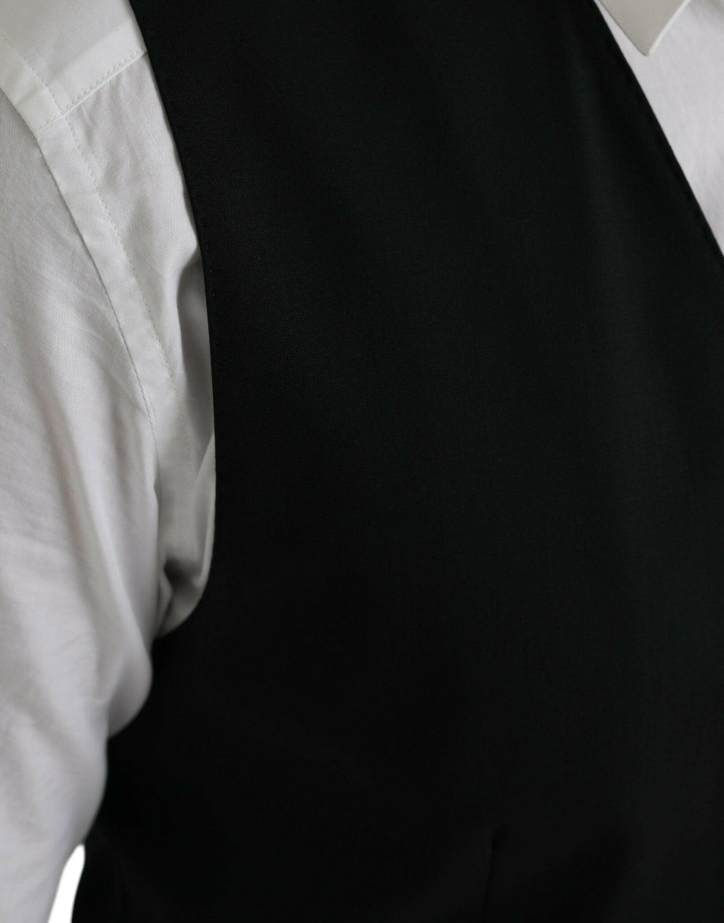 Gilet de soirée en laine noire Dolce &amp; Gabbana