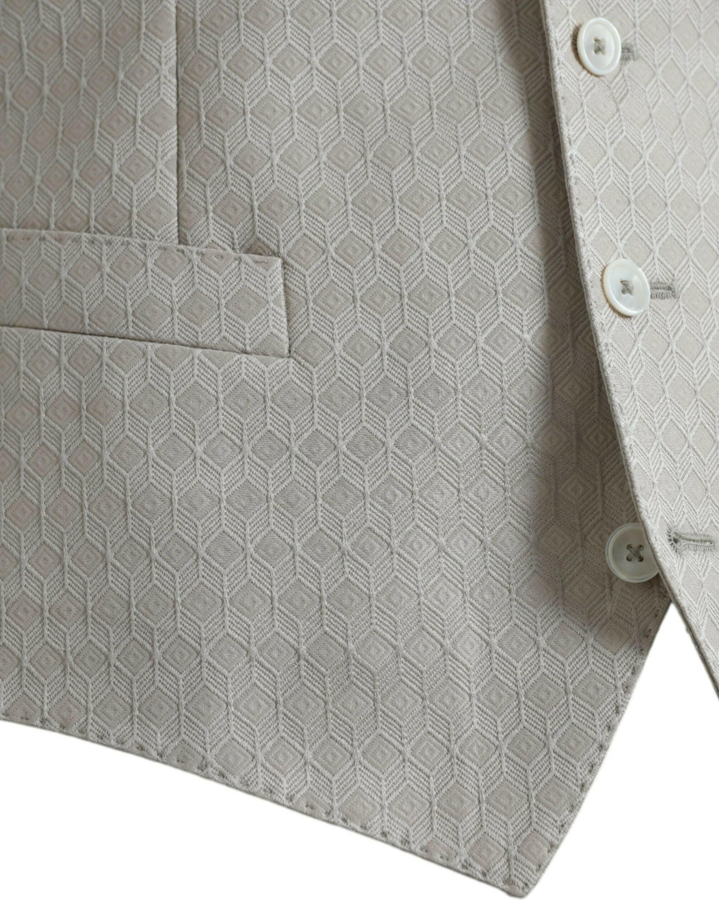 Dolce &amp; Gabbana - Robe gilet en coton blanc cassé - Gilet habillé