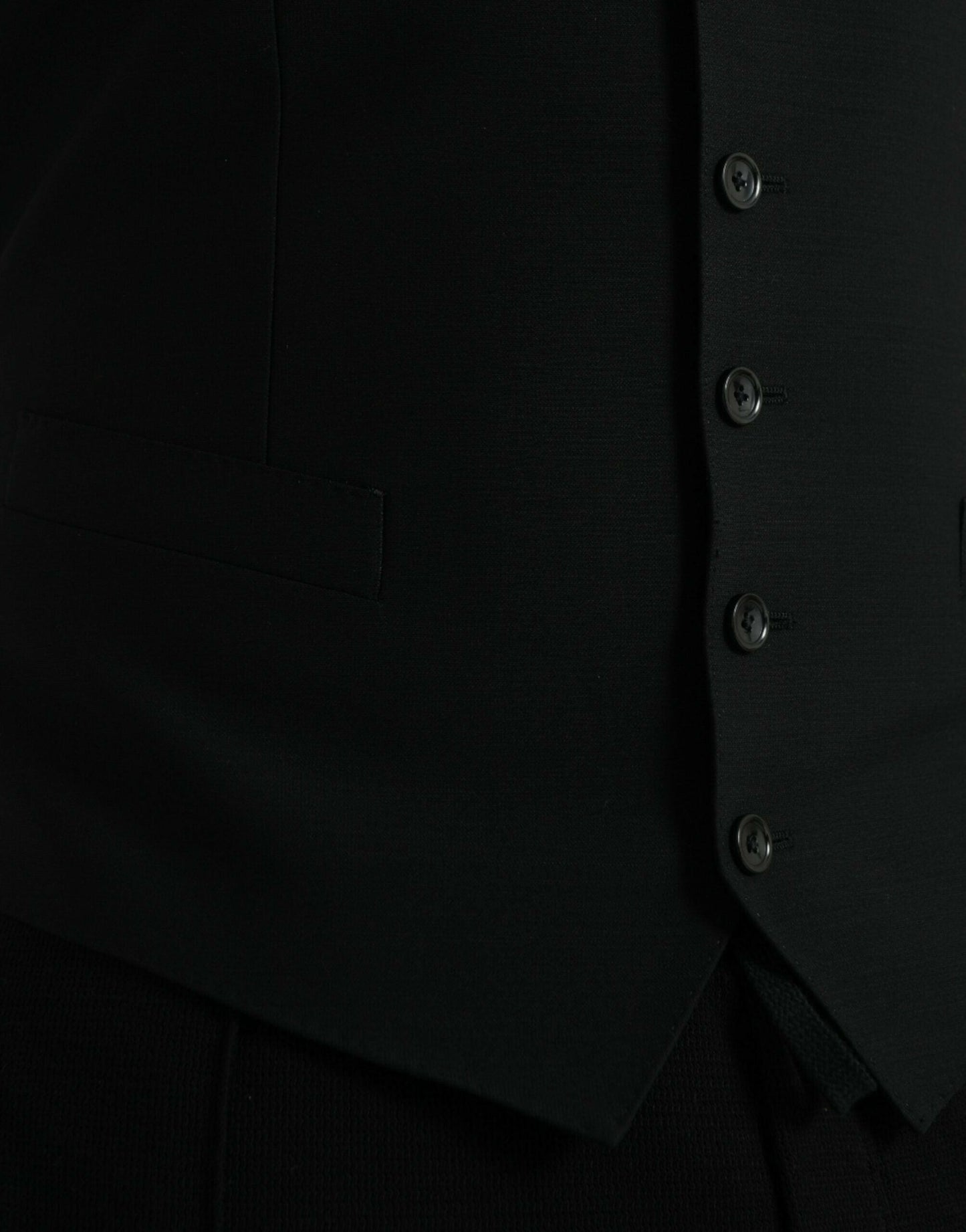 Robe gilet en laine noire Dolce &amp; Gabbana