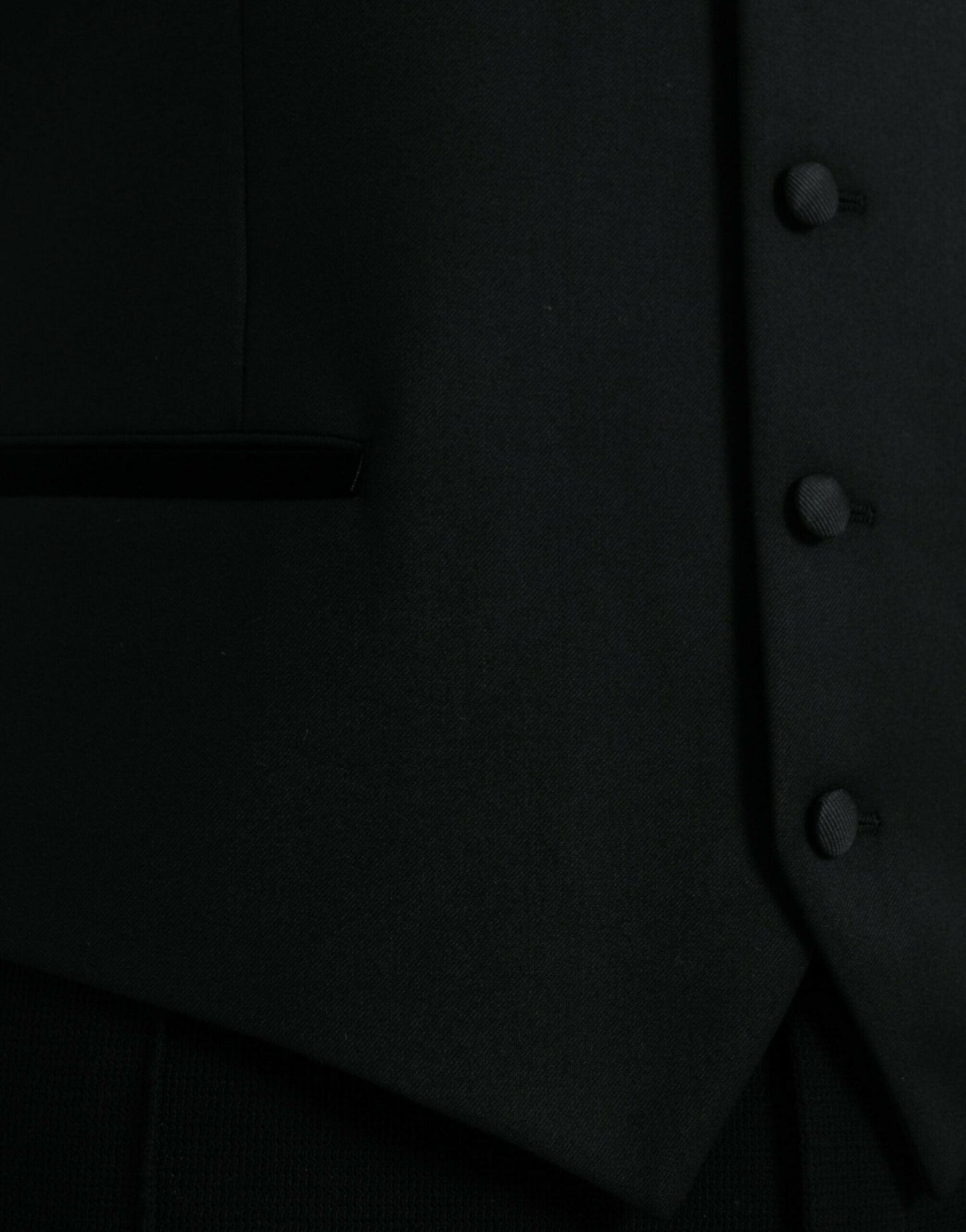 Robe gilet en soie noire Dolce &amp; Gabbana