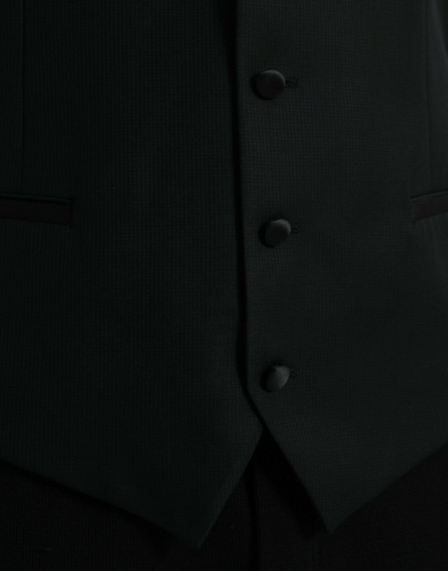 Robe gilet en laine noire Dolce &amp; Gabbana