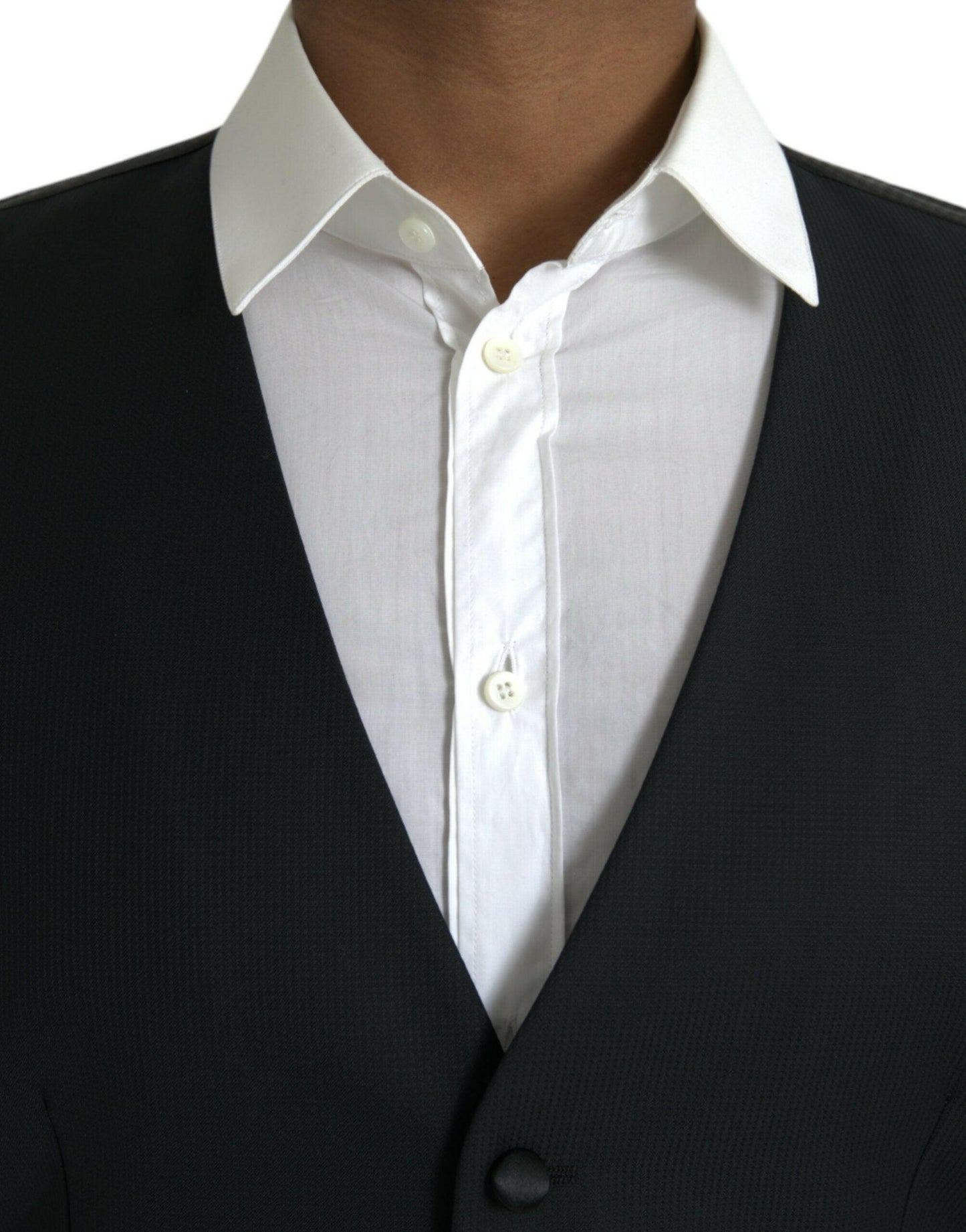 Dolce &amp; Gabbana Schwarze Wollweste, formelle Weste