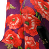 Dolce & Gabbana Purple Floral Jersey Stretch Boots Shoes
