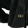 Dolce & Gabbana Black Stiletto Heels Mid Calf Boots Shoes